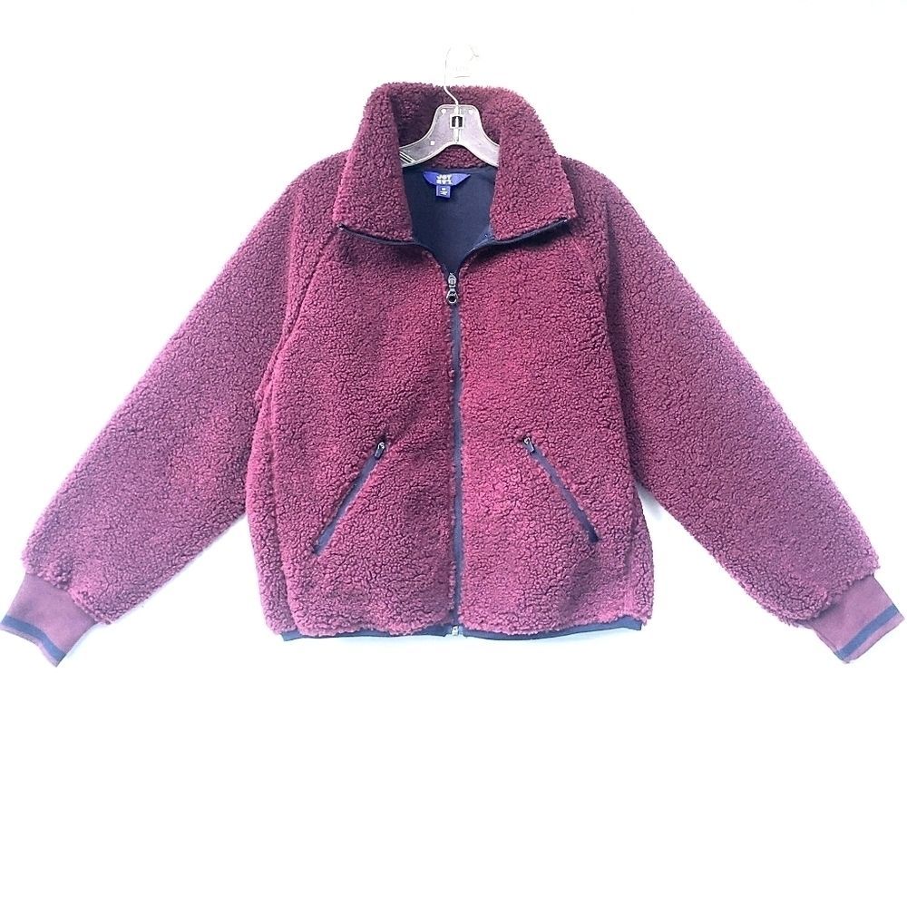 JoyLab Burgundy Sherpa Jacket